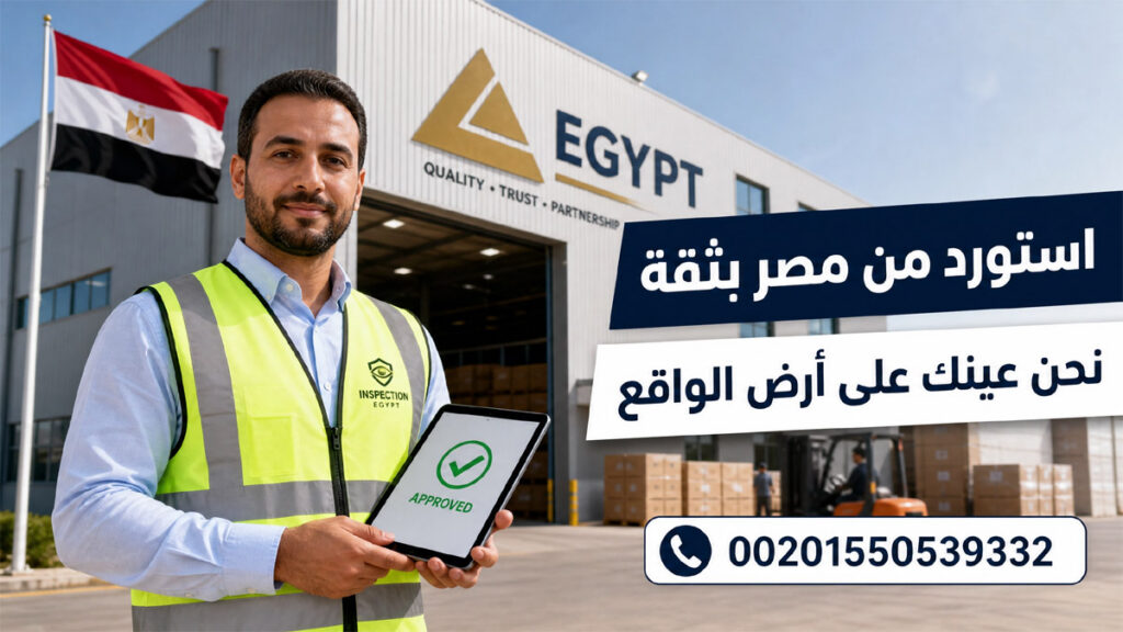 في مصر قبل الاستيراد نقدم خدمة التحقق الميداني من المصانع والموردين