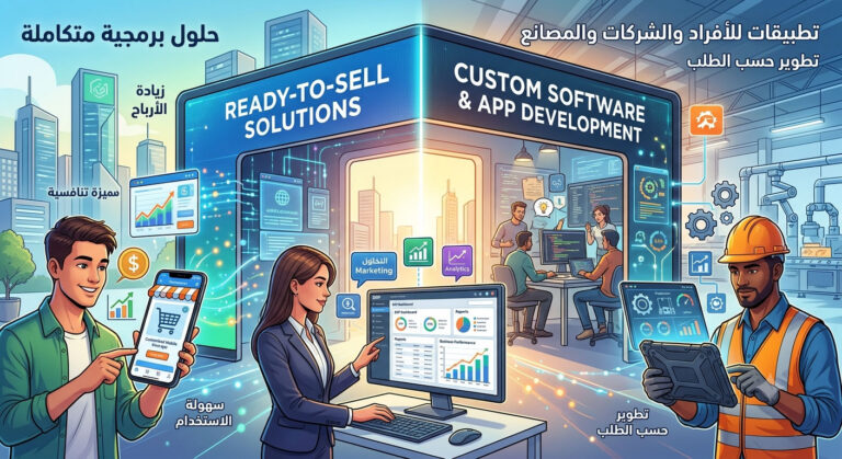 التطبيقات و البرامج الجاهزة للبيع أم تطوير حسب الطلب