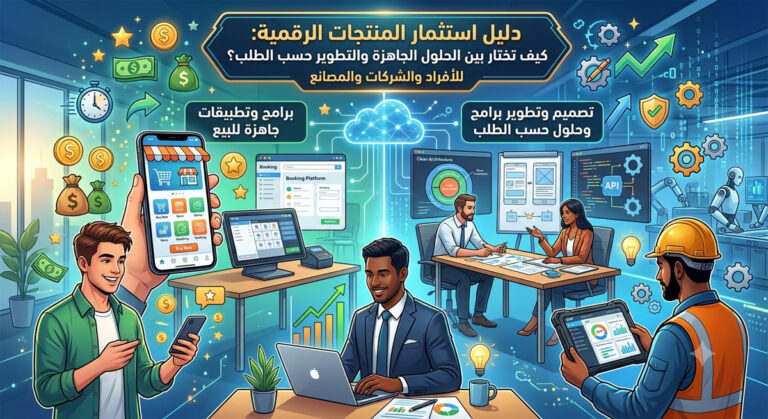 دليل استثمار المنتجات الرقمية كيف تختار بين الحلول البرمجية الجاهزة والتطوير حسب الطلب
