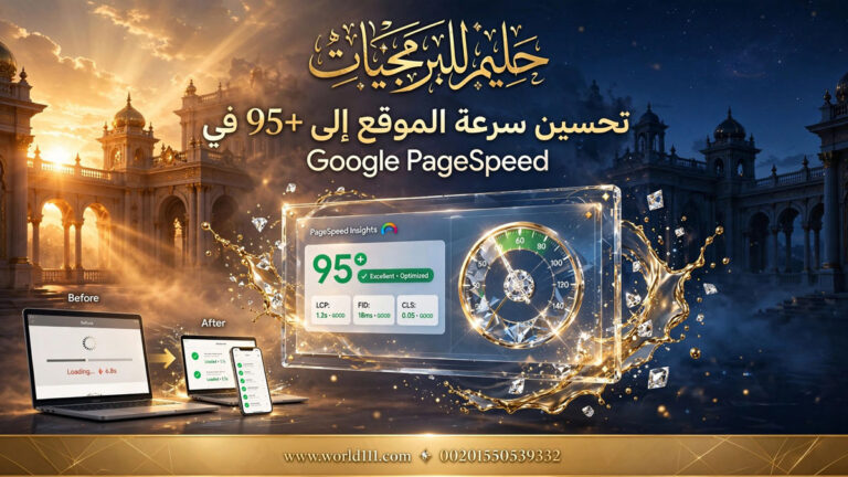 كيف تحصل على درجة 95+ في Google PageSpeed وتحسن سرعة موقعك بشكل احترافي
