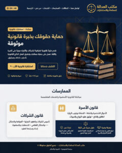 نموذج أعمال تصميم وتطوير موقع مكتب محاماة