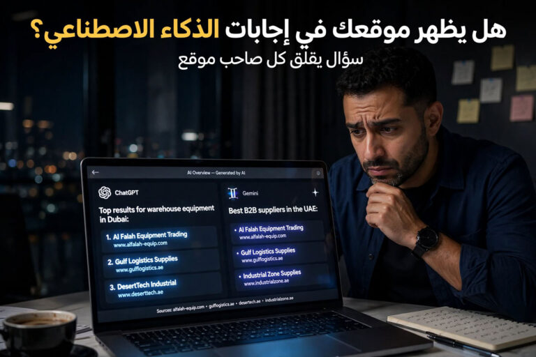 هل يظهر موقعك في إجابات الذكاء الاصطناعي؟ سؤال يقلق كل صاحب موقع - حليم لتصميم و تطوير المواقع